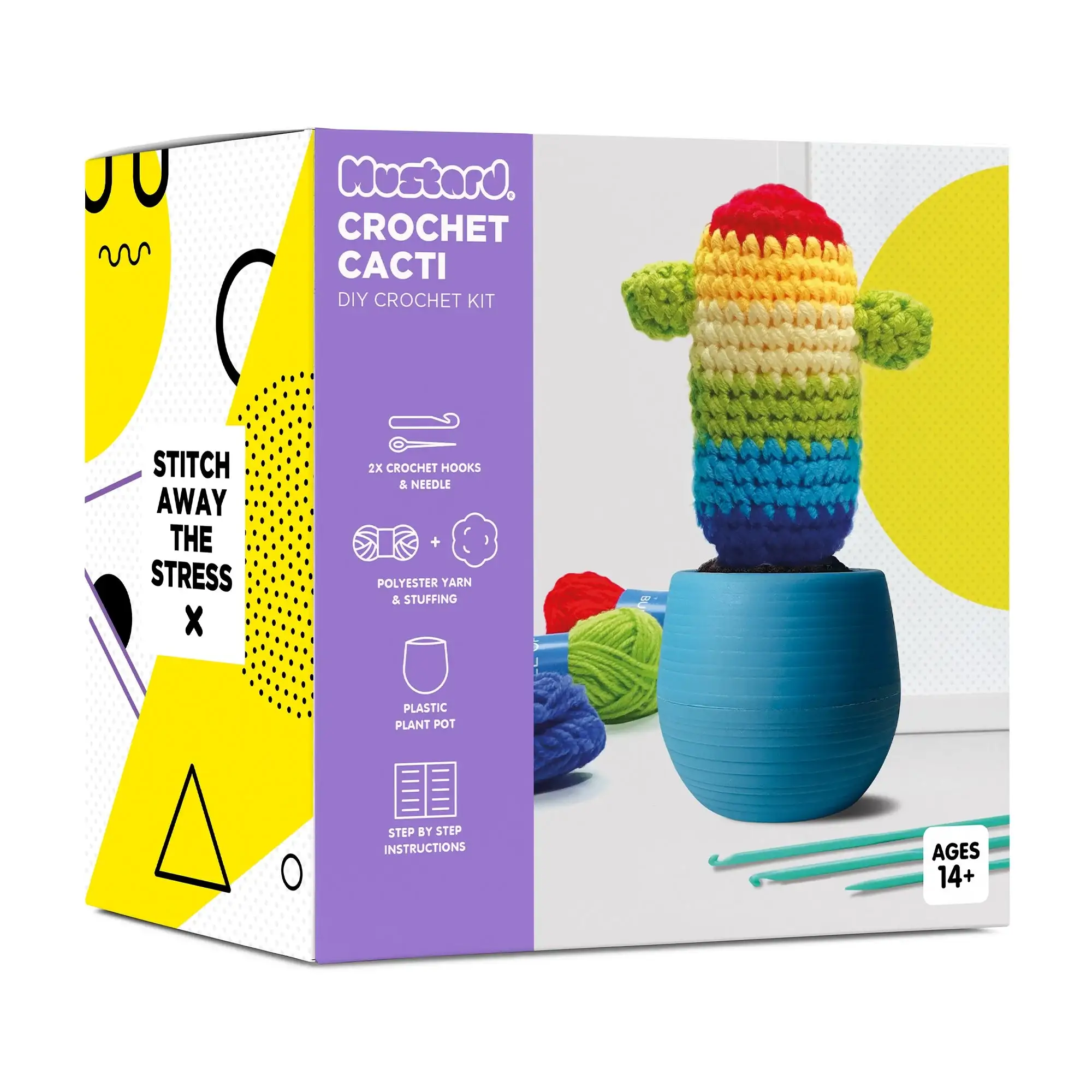 Fun Cactus Rainbow: Learn Crochet Kit - Image 2